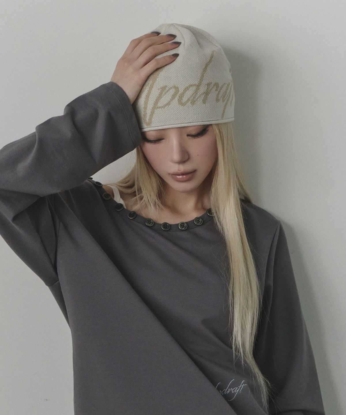 업드래프트(UPDRAFT) Jacquard Roll Beanie [Ivory]