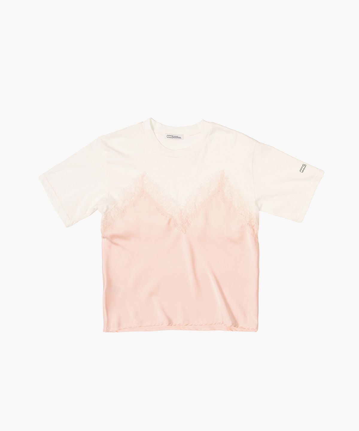 씨씨씨에스(CCCS) IVORY LACE LAYER T-SHIRTS