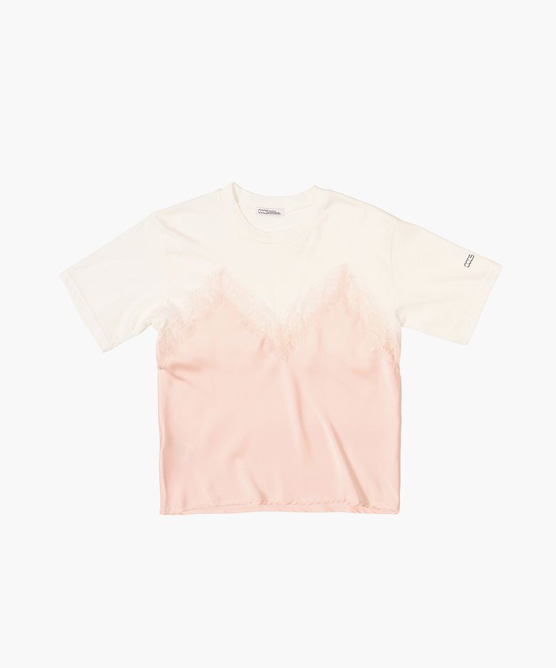 IVORY LACE LAYER T-SHIRTS