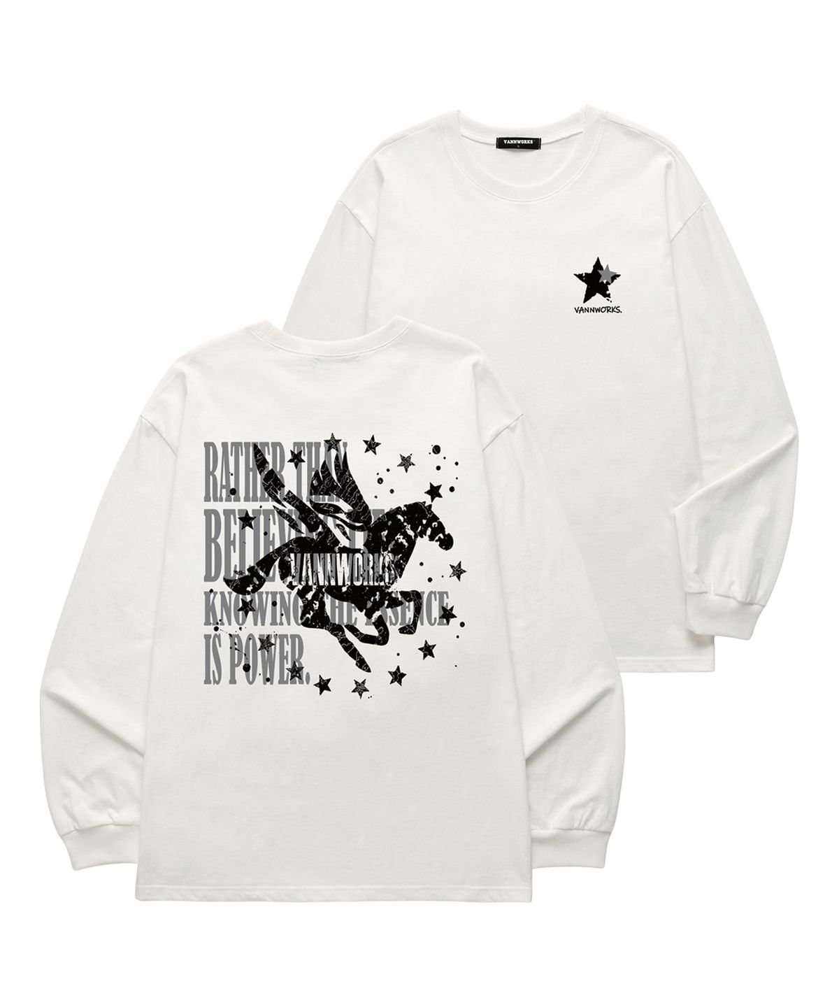 밴웍스(VANNWORKS) 2STAR HORSE 롱슬리브 (VLS0230) 화이트