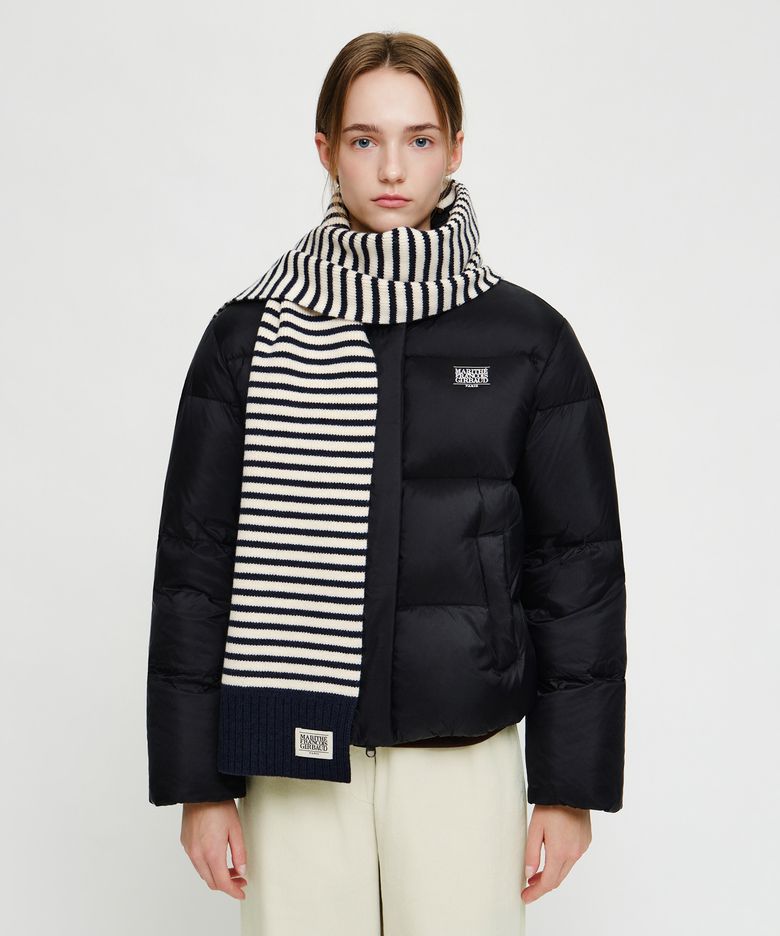 CLASSIC LOGO KNIT MUFFLER navy