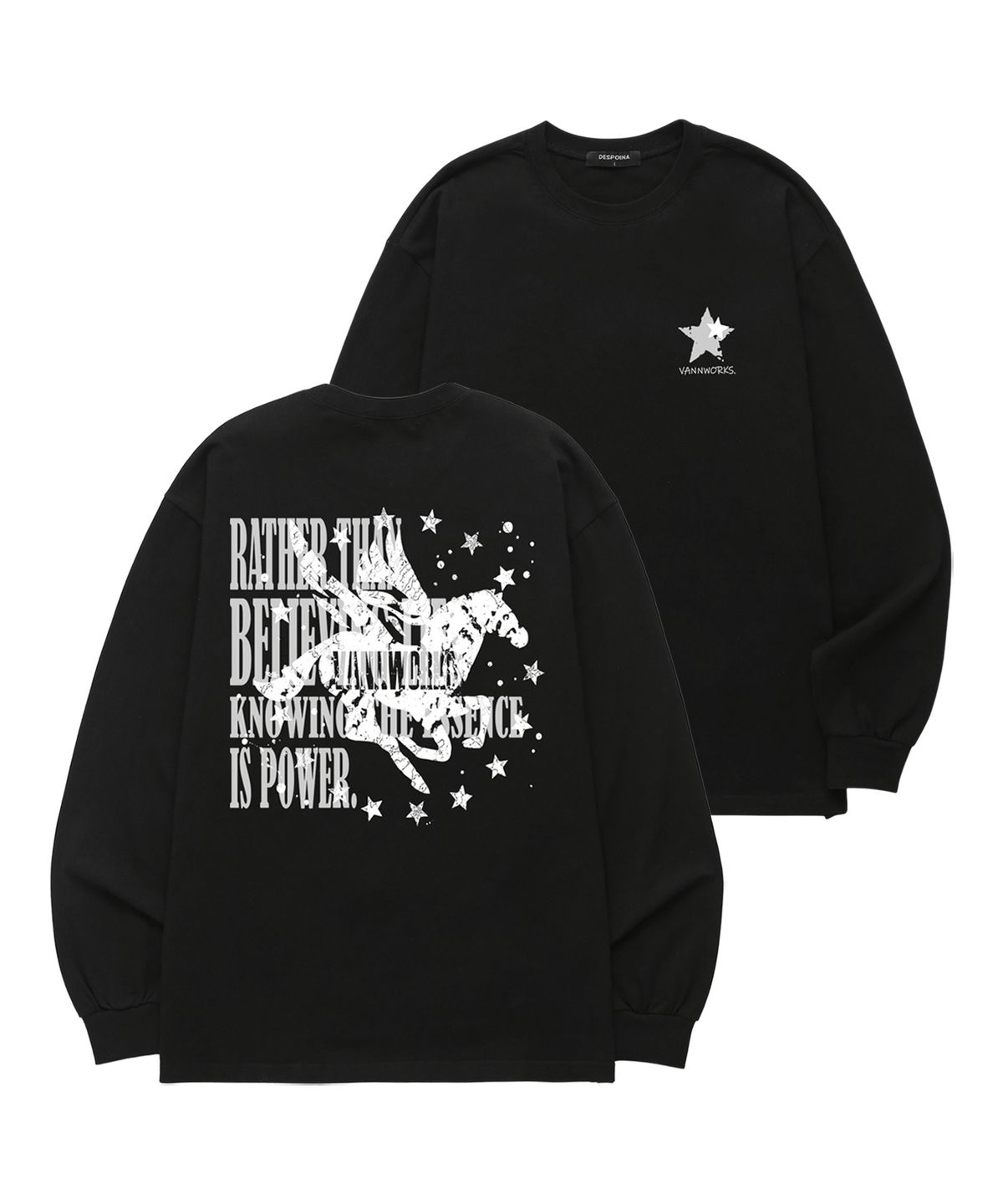 밴웍스(VANNWORKS) 2STAR HORSE 롱슬리브 (VLS0230) 블랙