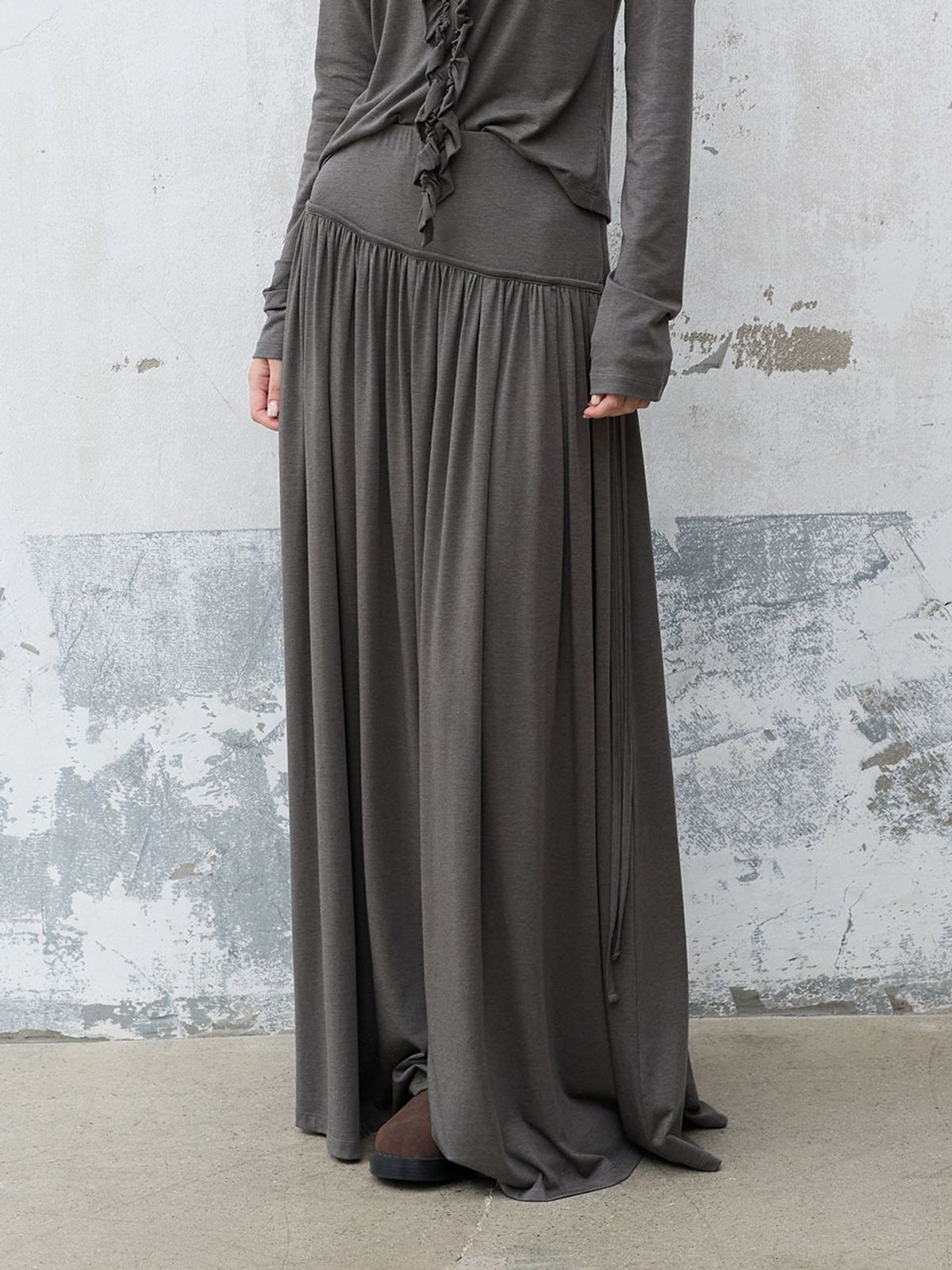 레이브(RAIVE) Shirring Jersey Skirt VW6AS960_2color