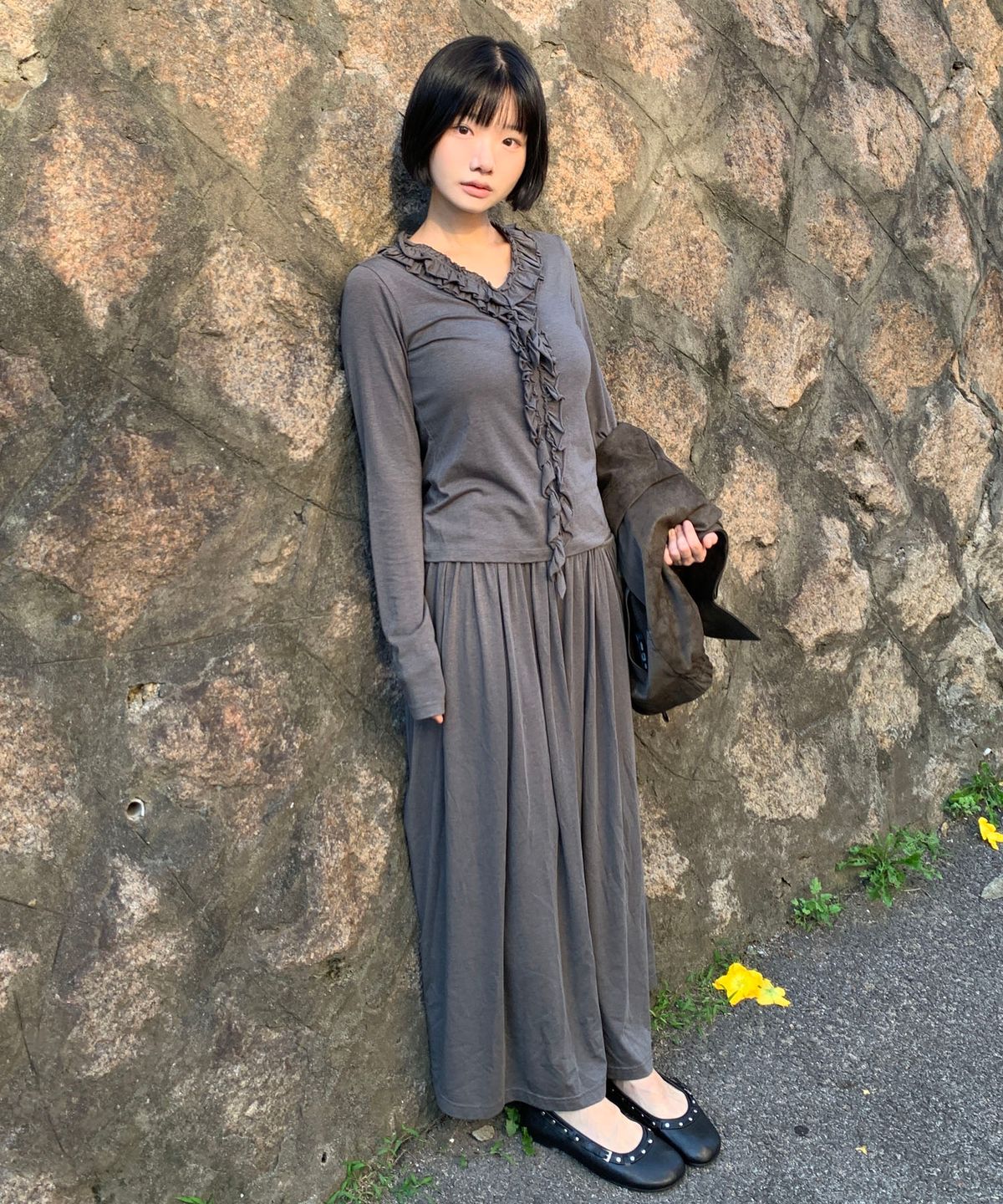 레이브(RAIVE) Shirring Jersey Skirt VW6AS960_2color