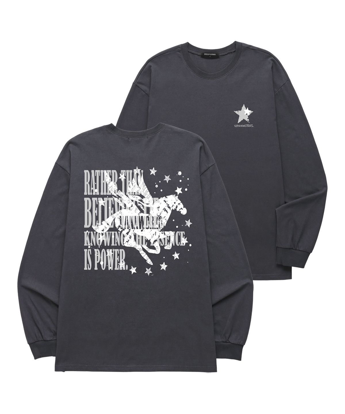 밴웍스(VANNWORKS) 2STAR HORSE 롱슬리브 (VLS0230) 차콜