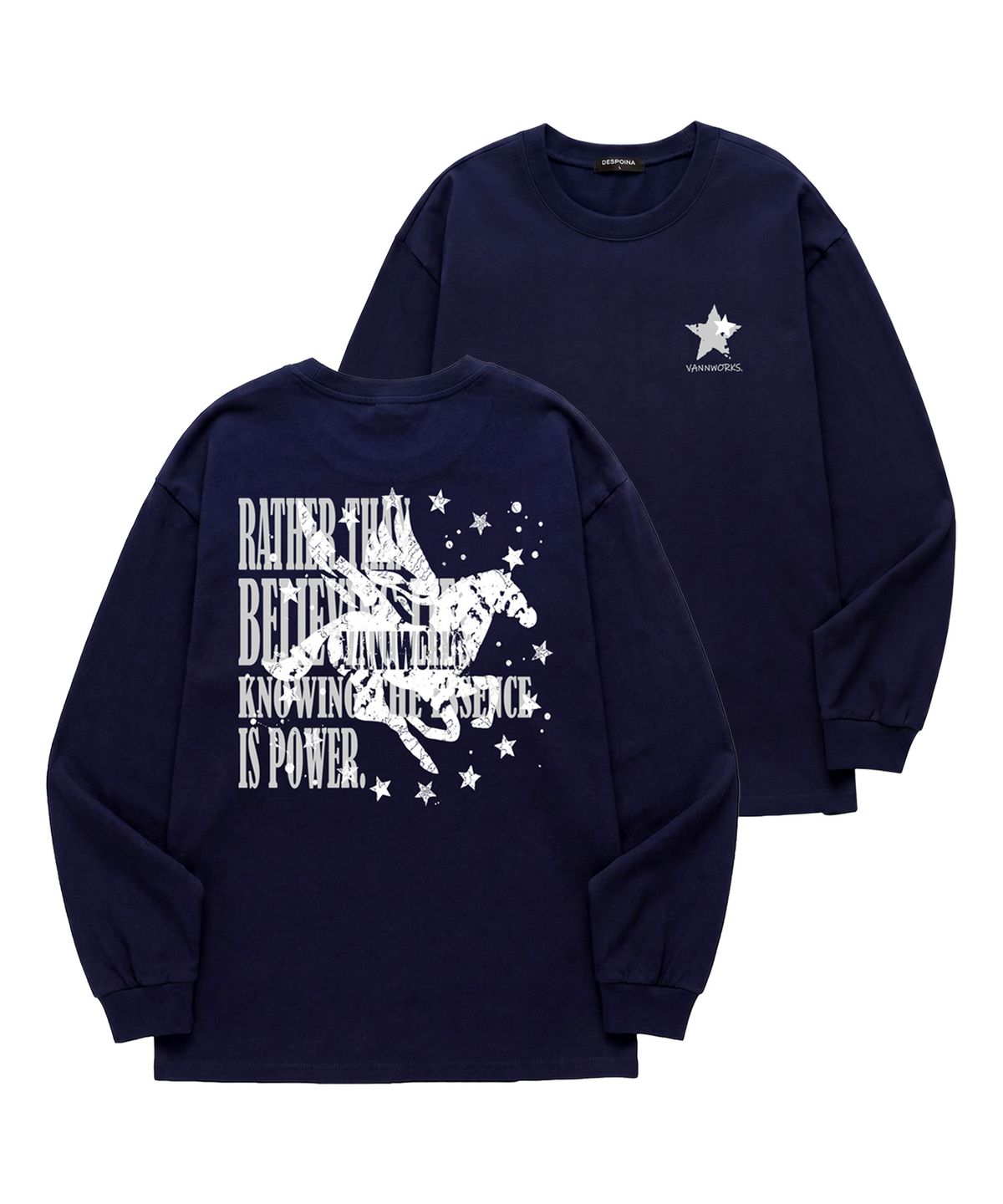 밴웍스(VANNWORKS) 2STAR HORSE 롱슬리브 (VLS0230) 네이비