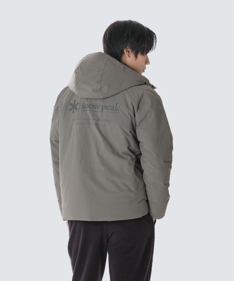 랜드 레터링 후드 경량 다운 자켓 (S26WMGDJ52) Dark Khaki