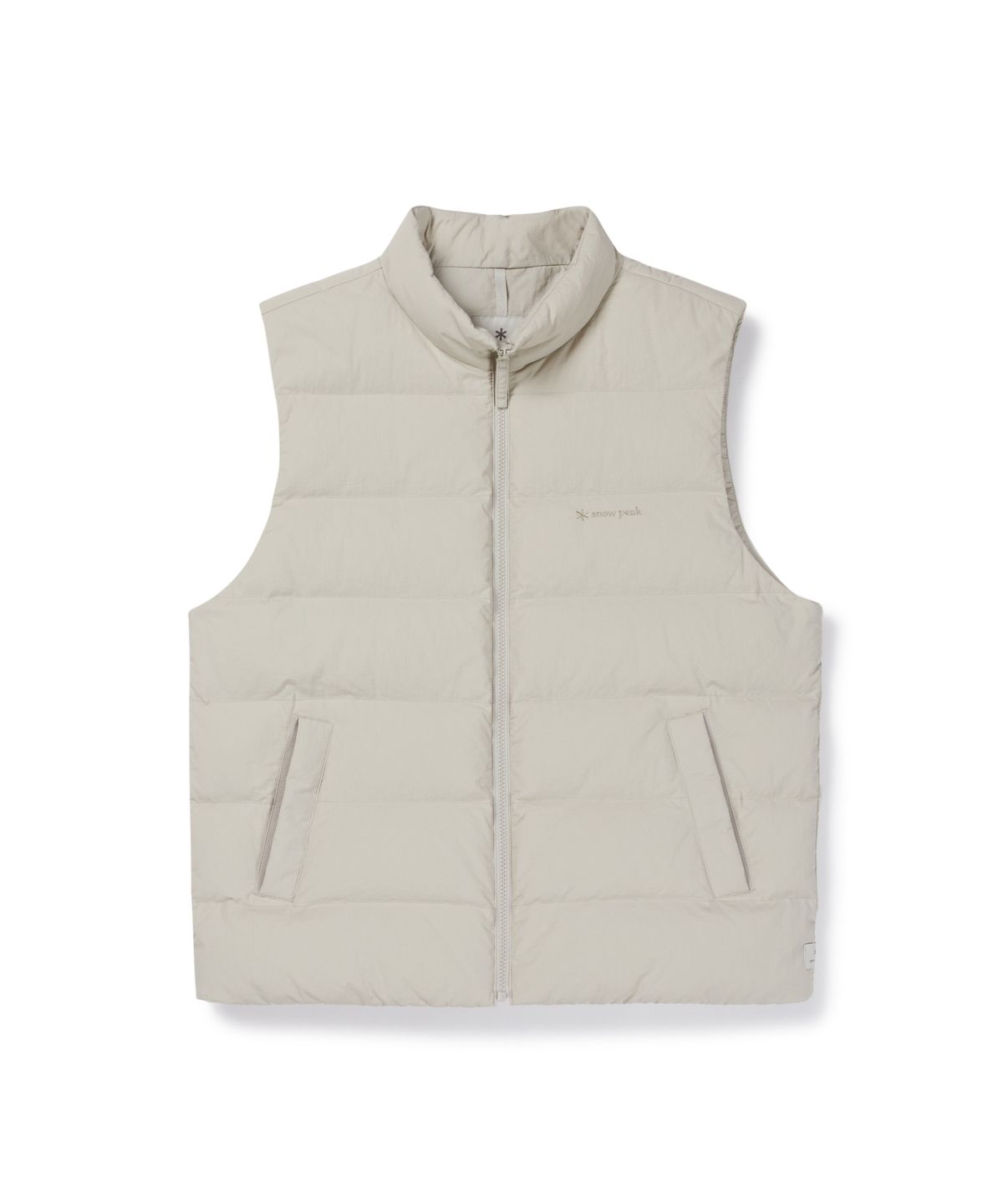 스노우피크 어패럴(SNOWPEAK APPAREL) 랜드 스탠드넥 경량 다운 베스트 (S26WMGDV64) Light Beige