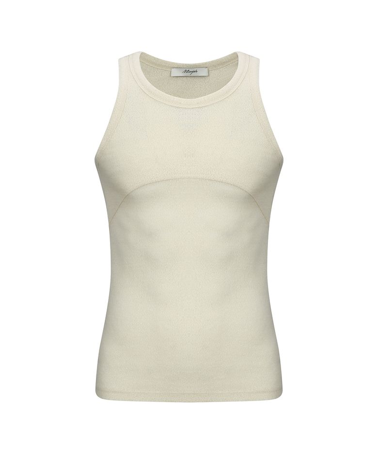 Divided Texture Sleeveless