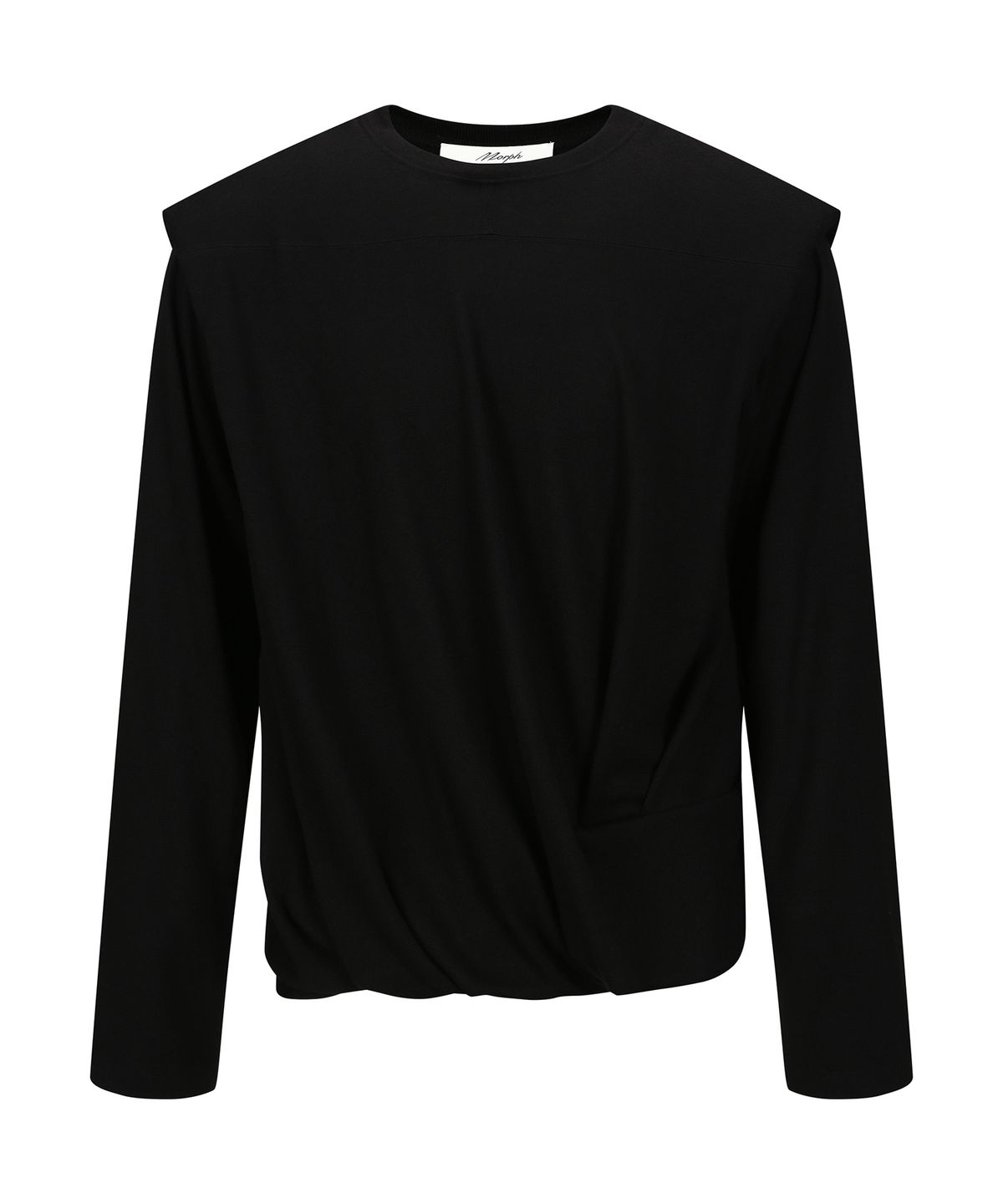 몰프(MORPH) Organism Wool Draped Shoulder Padded Long Sleeve