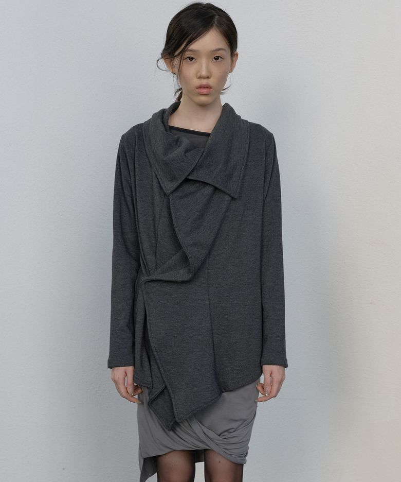 Kaya Layered Jaket (FL-052_Charcoal Melange)