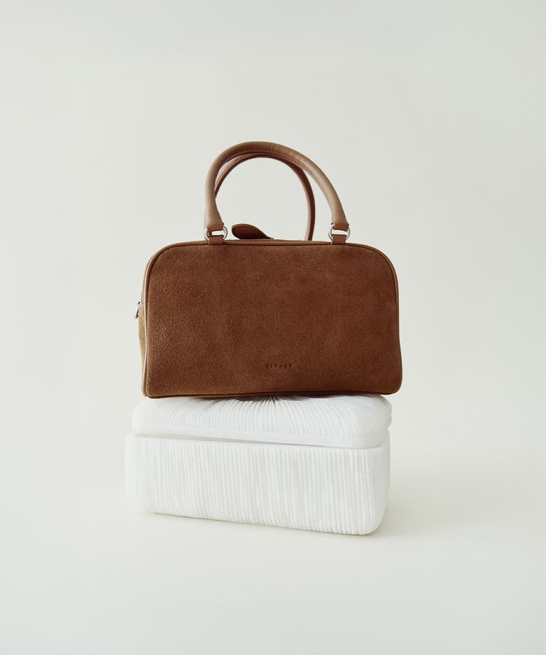 SIAC3144 Mini Puff Suede Bag_Camel