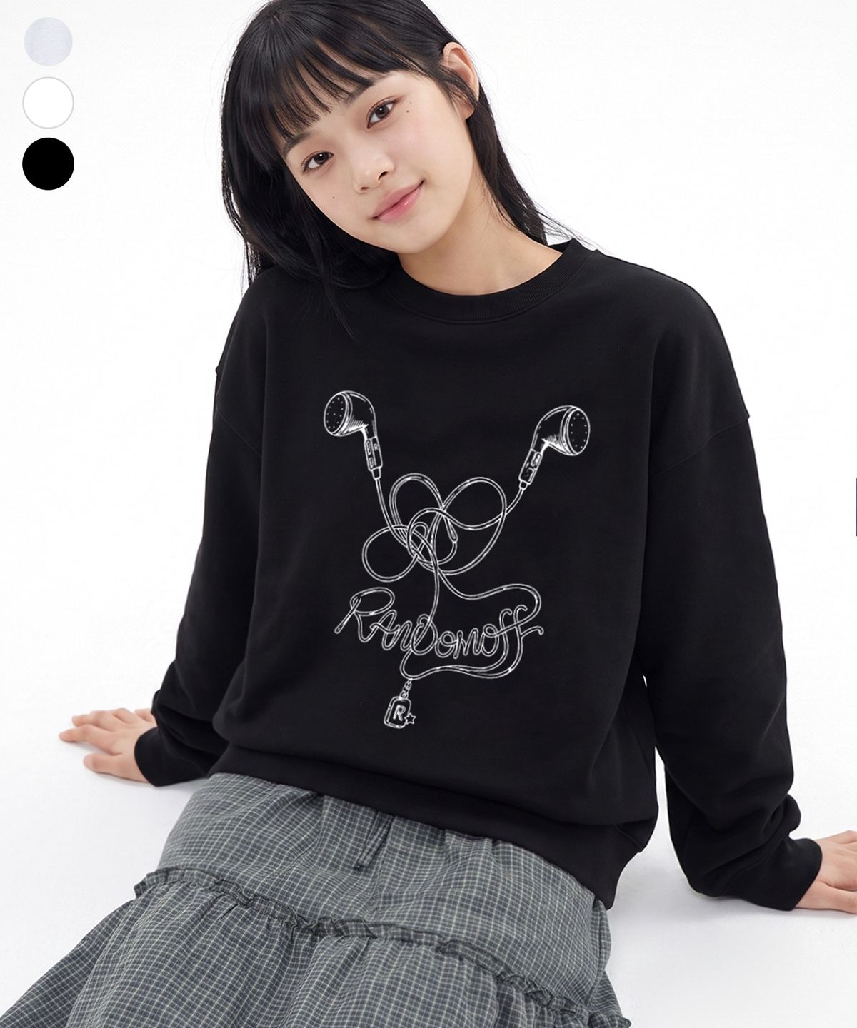 랜덤오프(RANDOMOFF) TANGLED EARPHONE SWEATSHIRT (3color) [RLZM_0010]