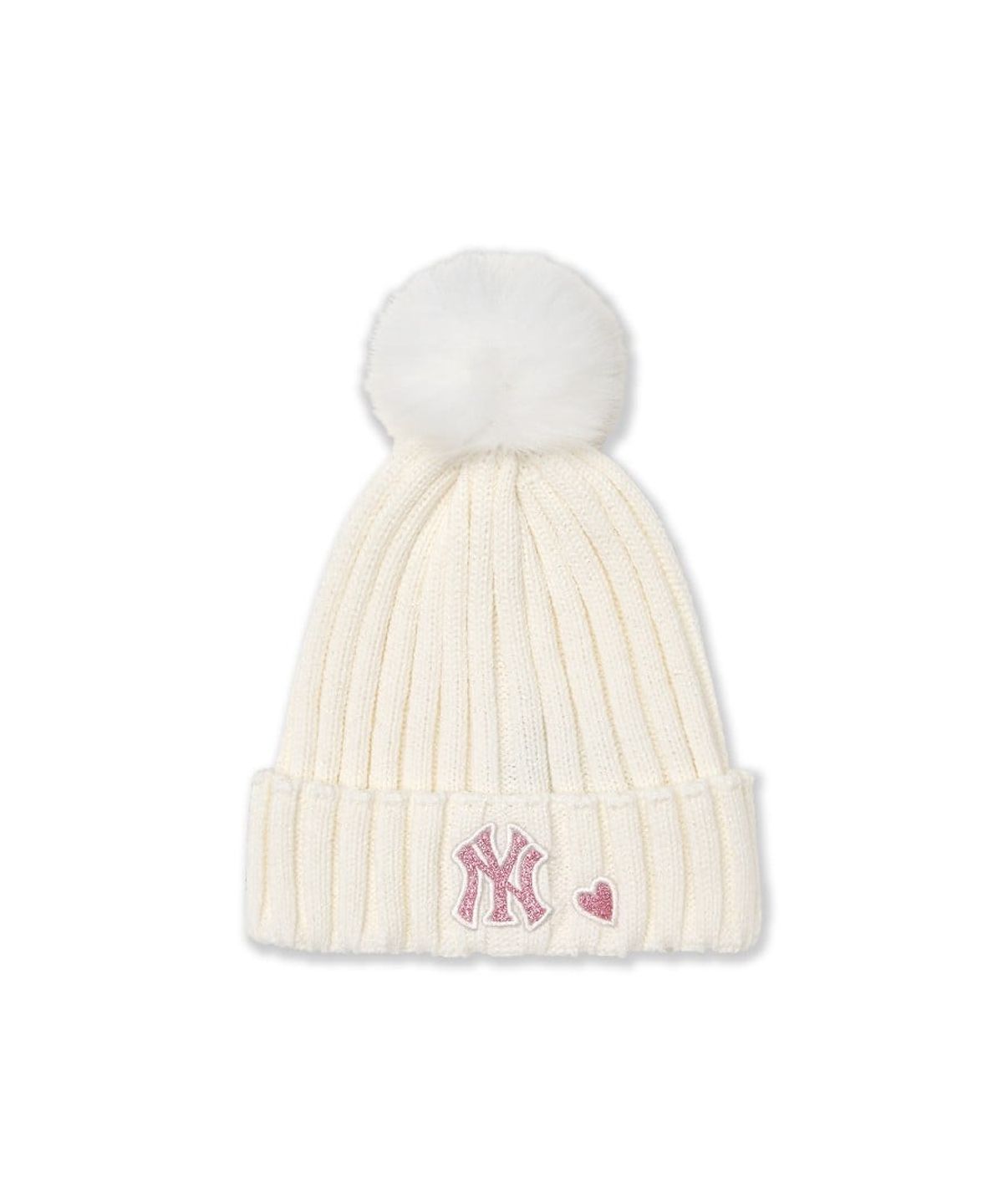 엠엘비 키즈(MLB KIDS) 스톤 여아 젤리 비니 NY (Ivory)
