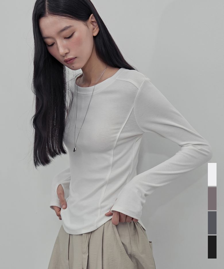 루체 프린세스 라인 헴 롱 슬리브_4COL