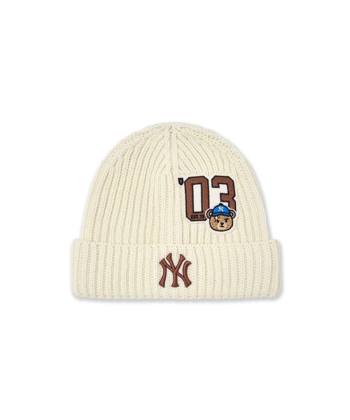 엠엘비 키즈(MLB KIDS) 메가베어 와펜 미드비니 NY (Cream)