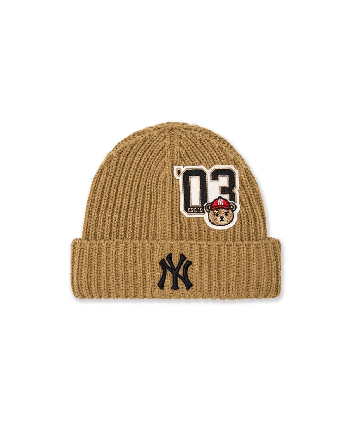 엠엘비 키즈(MLB KIDS) 메가베어 와펜 미드비니 NY (Beige)
