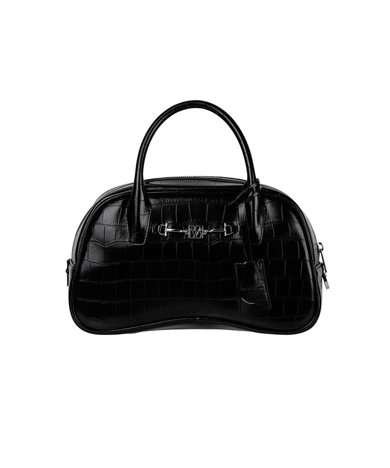 Curved Tote Bag [ Black ]
