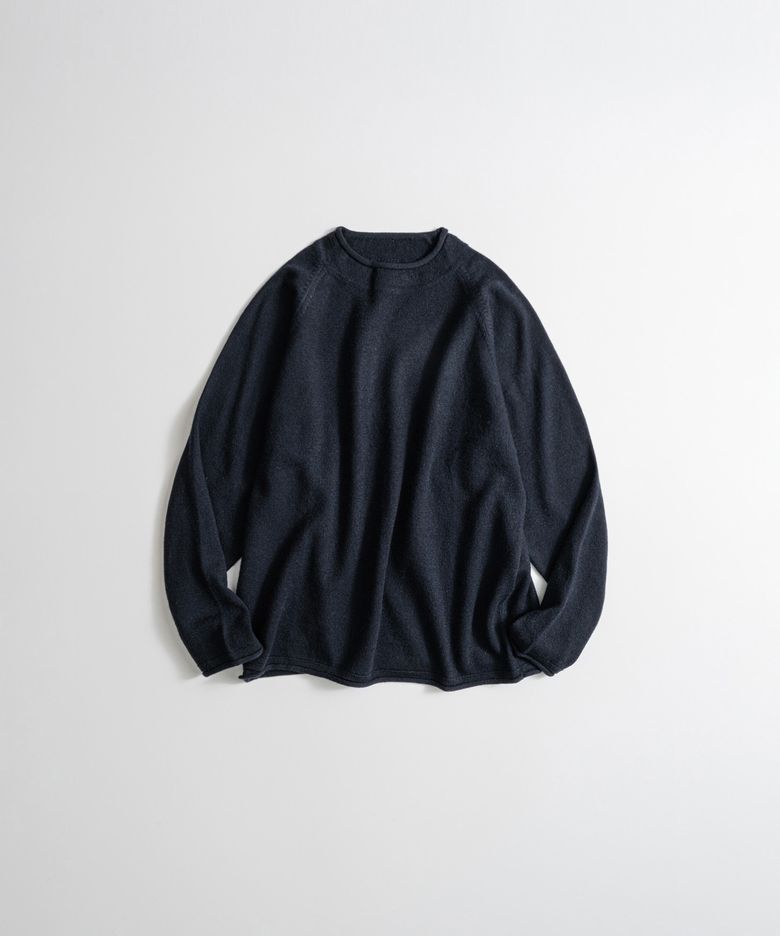 DRY WOOL ROLL NECK L/S KNIT navy