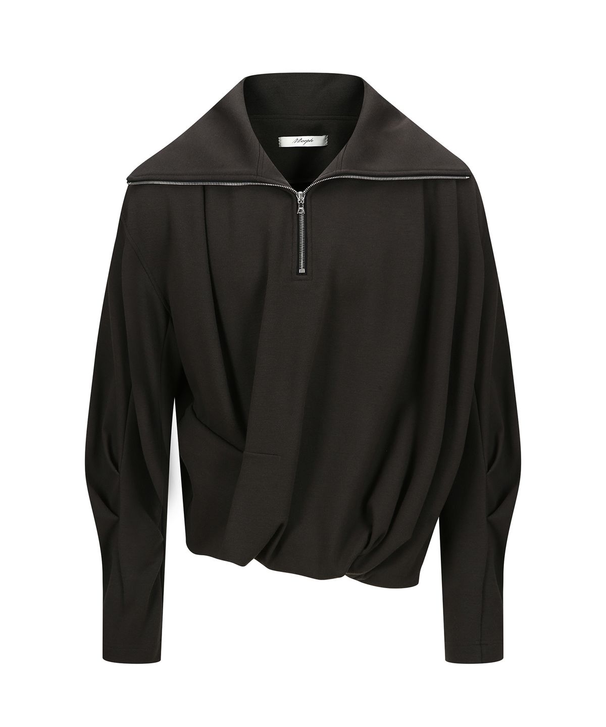 몰프(MORPH) Organism Wool Draped High Neck Sweater