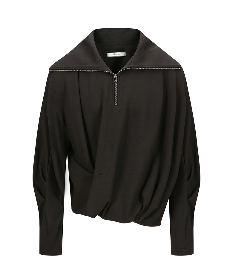 Organism Wool Draped High Neck Sweater