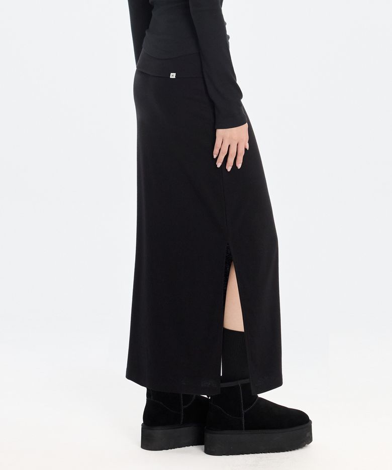 W 베이직 이지 롱스커트 (2colors)