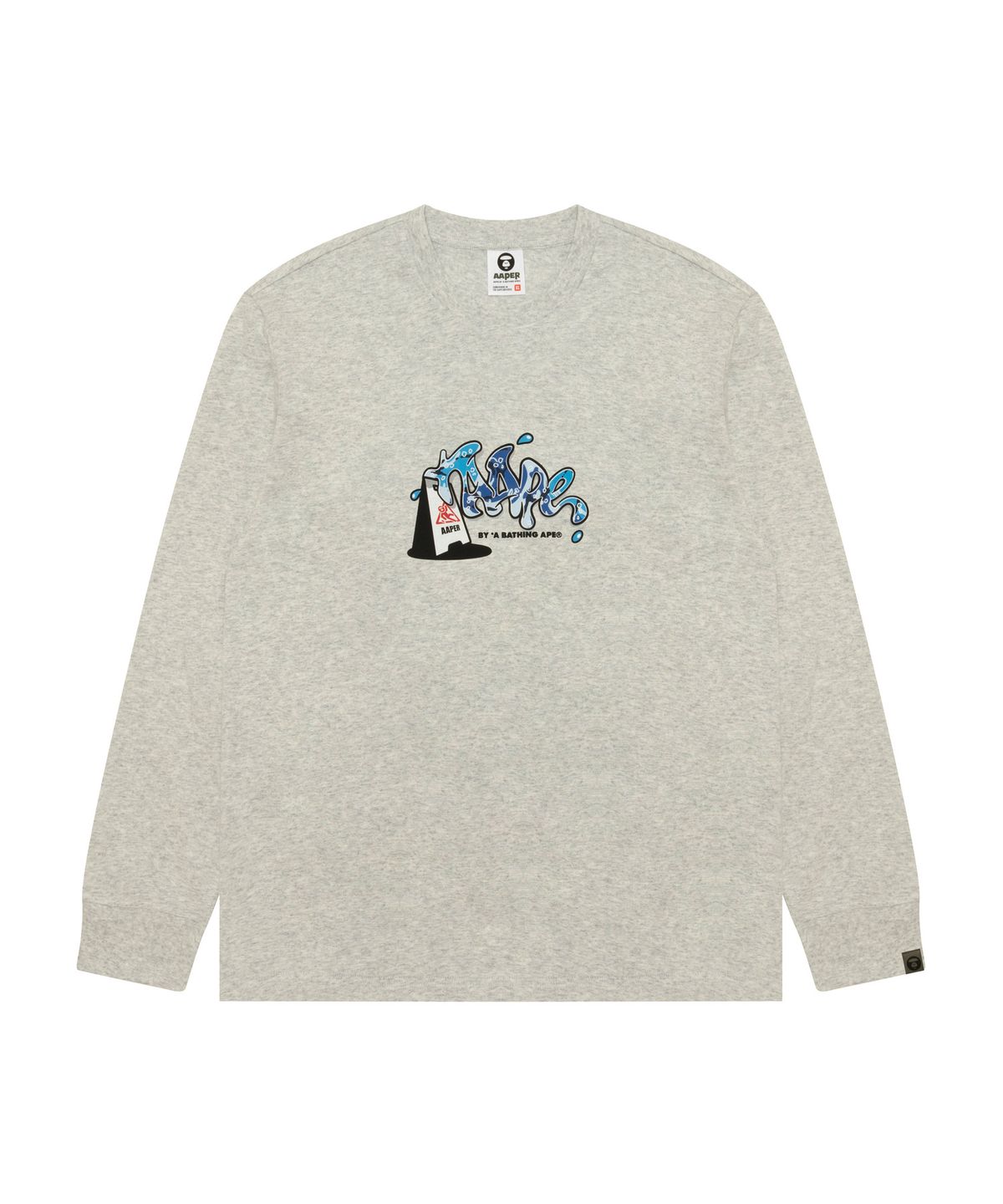 에이프(AAPE) AAPER 그래픽 롱슬리브 티셔츠 그레이 / AAPLTM1951XARWH2