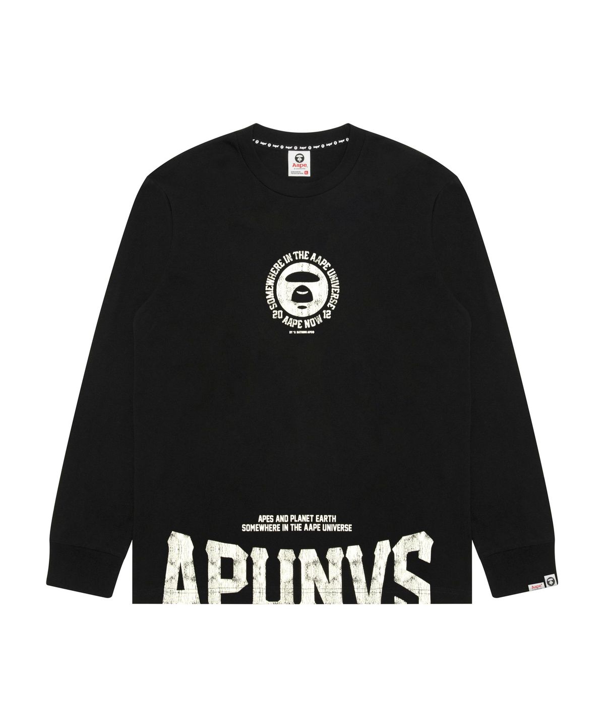 에이프(AAPE) AAPEUNVS 롱슬리브 티셔츠 블랙 / AAPLTM1971XXRBKX
