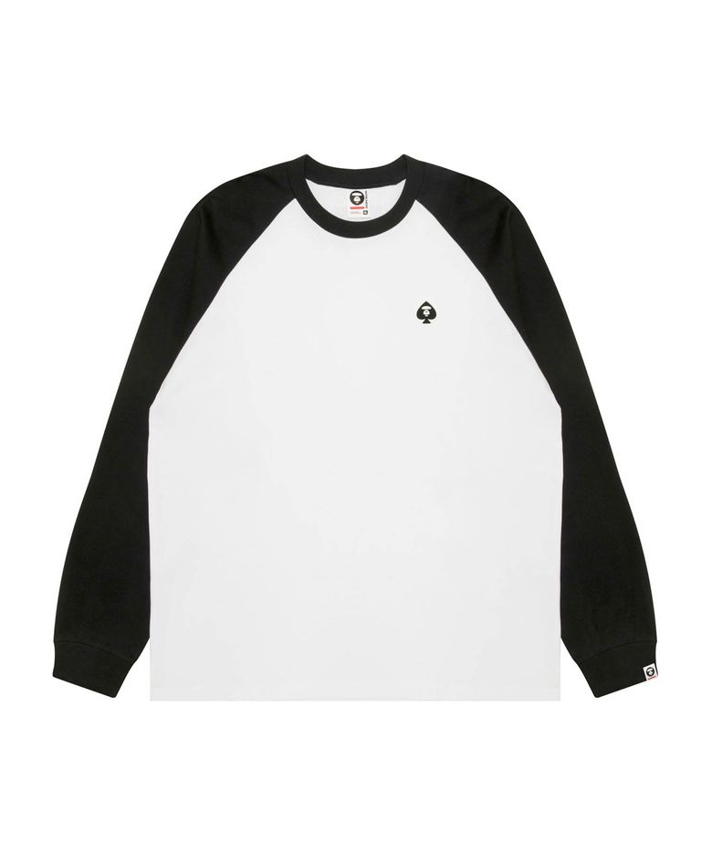 AAPENOW Spades Moonface 로고 롱 티셔츠 블랙 / AAPLTM1948XXRBKX