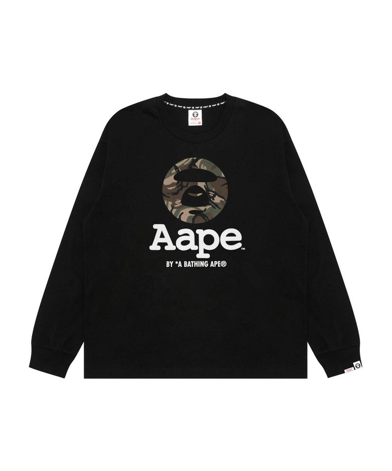AAPEUNVS Moonface 롱슬리브 티셔츠 블랙 / AAPLTM1972XXRBKX