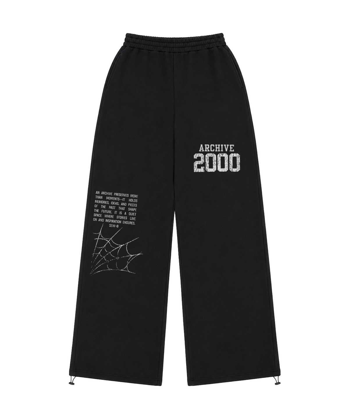 쏘비(SEW-B) ARC2000 커브드 롱팬츠 [블랙]