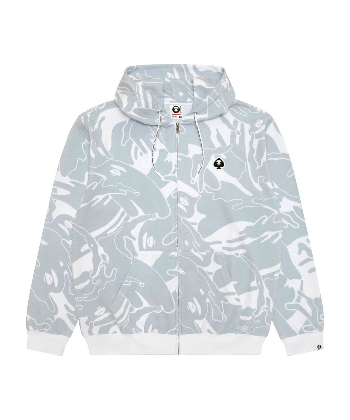 에이프(AAPE) AAPENOW Spades Moonface 카모 후디 화이트 / AAPSWMD380XXRWHZ