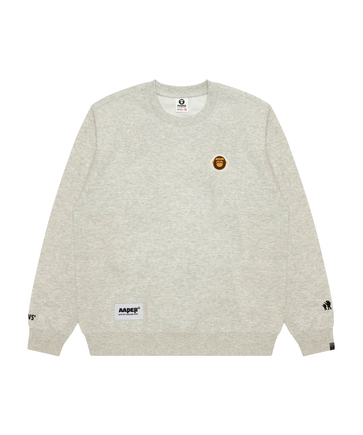 에이프(AAPE) AAPER Aldo 로고 스웨터 그레이 / AAPSWMD389XARWH2