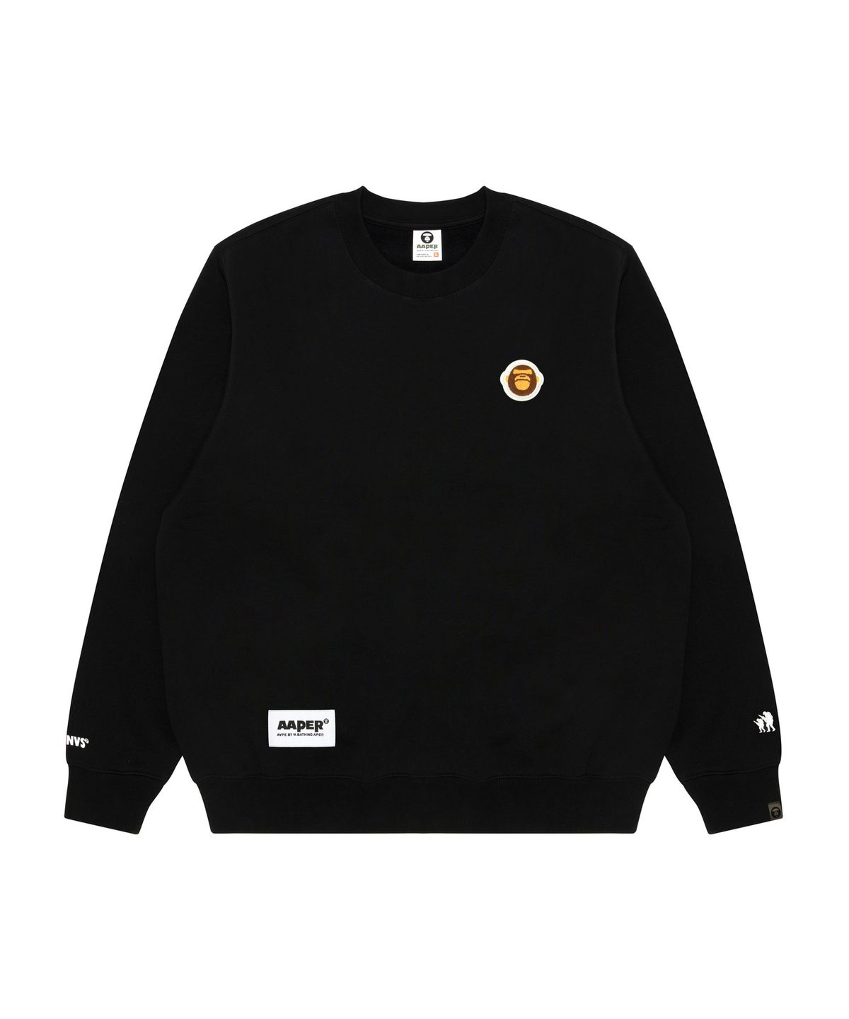에이프(AAPE) AAPER Aldo 로고 스웨터 블랙 / AAPSWMD389XXRBKX