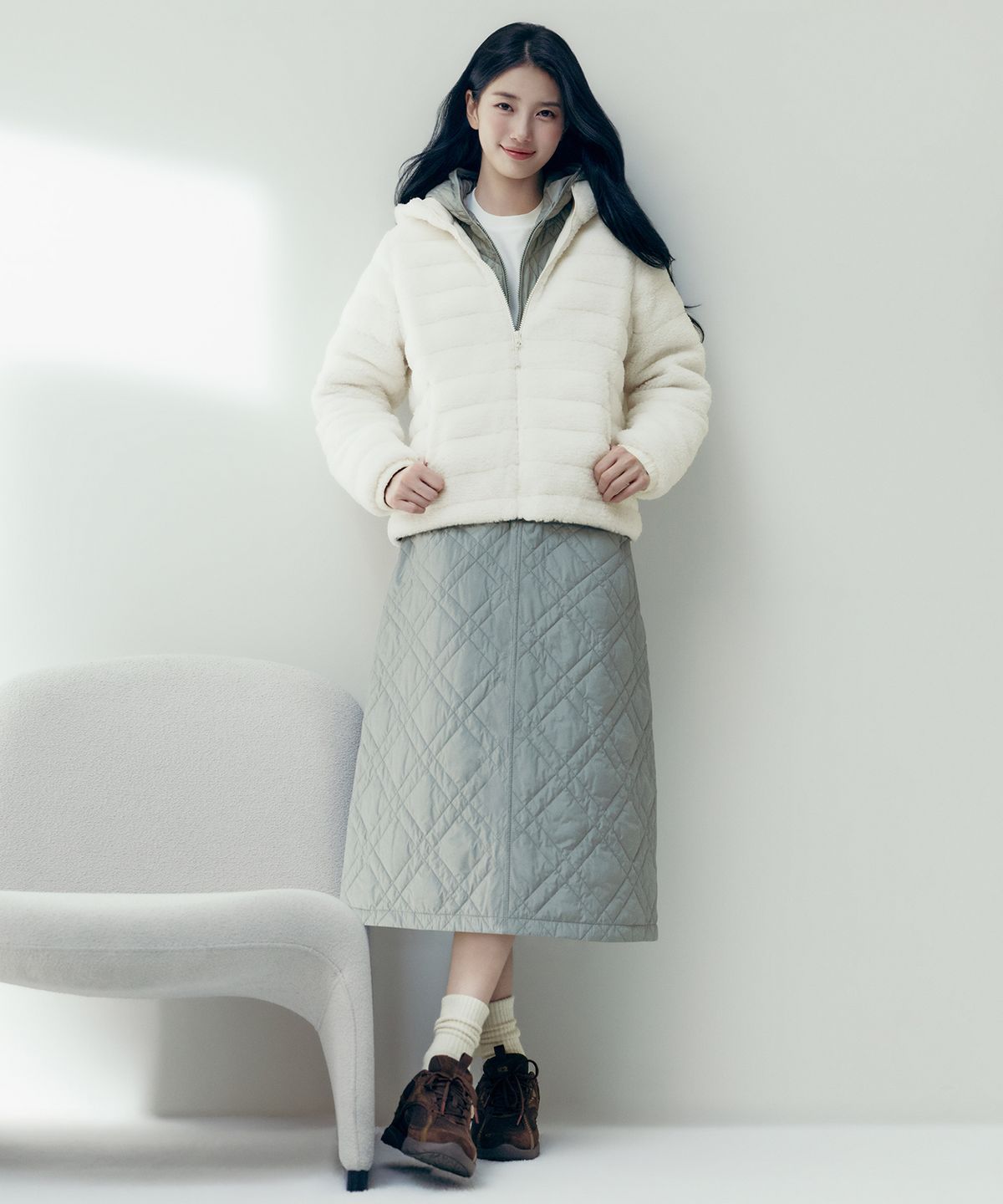 케이투(K2) AL-PACA PARKA QUILTED 스커트 W_SAGE