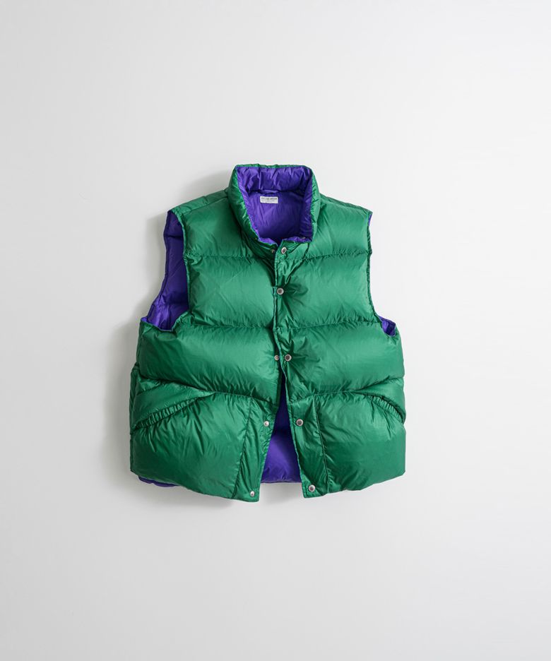 REVERSIBLE DUCK DOWN VEST emerald/violet