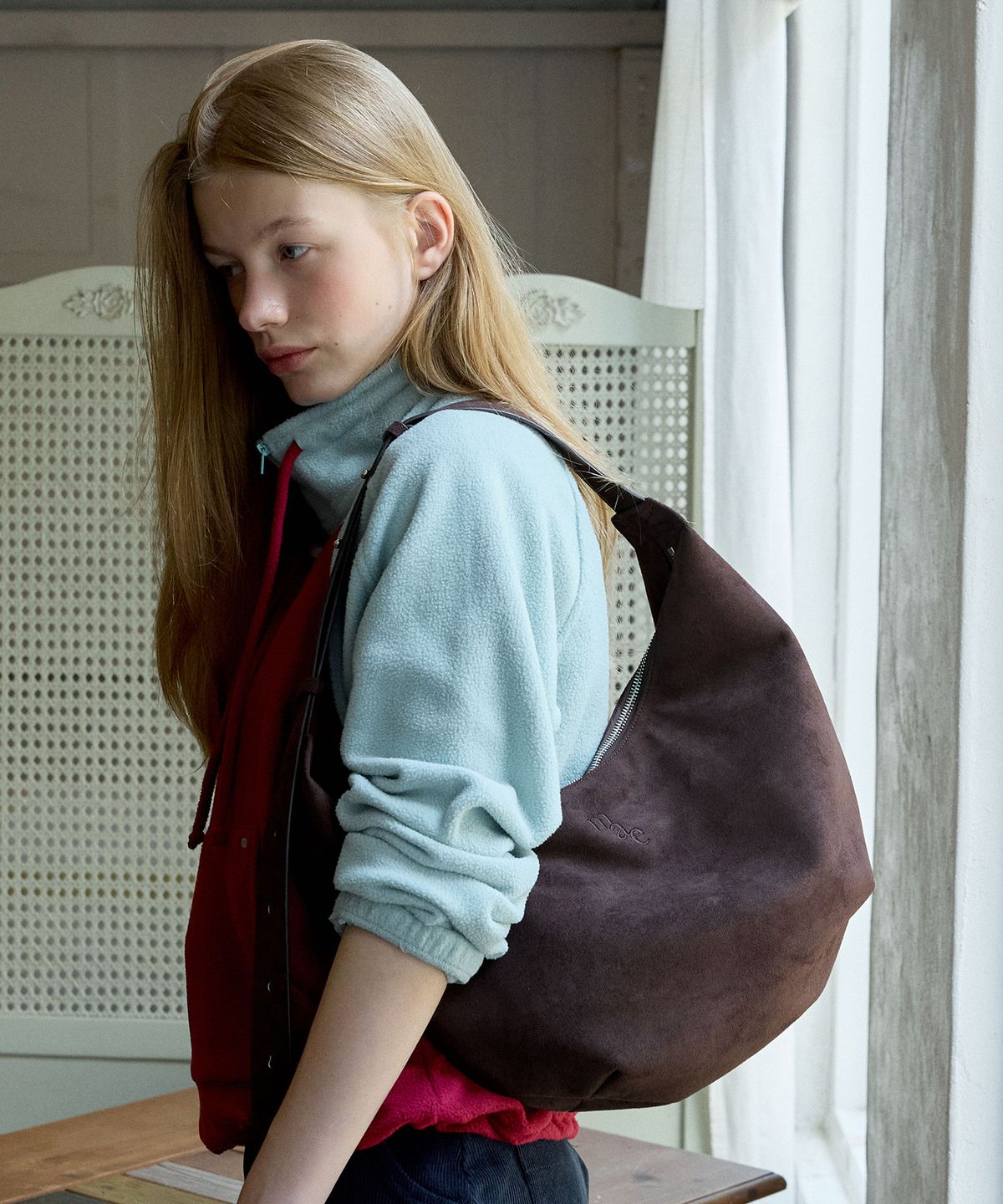 무쿠앤에보니(MUCU AND EBONY) Becoming Suede Bag _ Brown