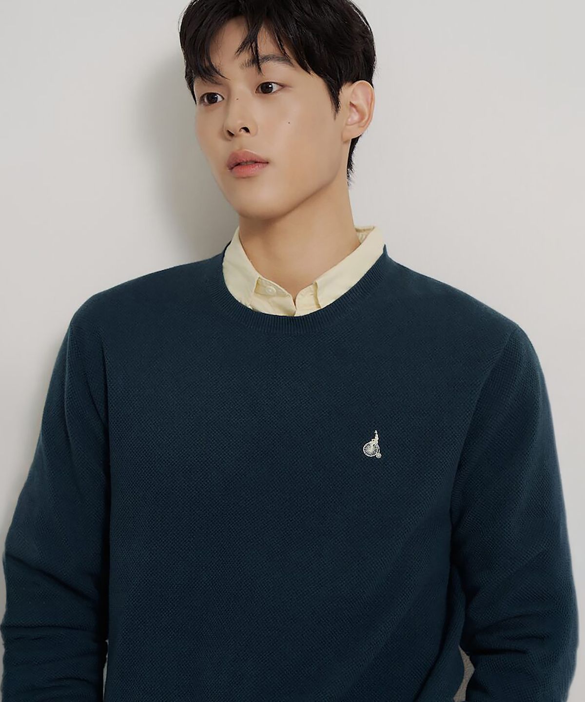 빈폴 멘(BEANPOLE MEN) [Essential] 울 라운드 니트  그린