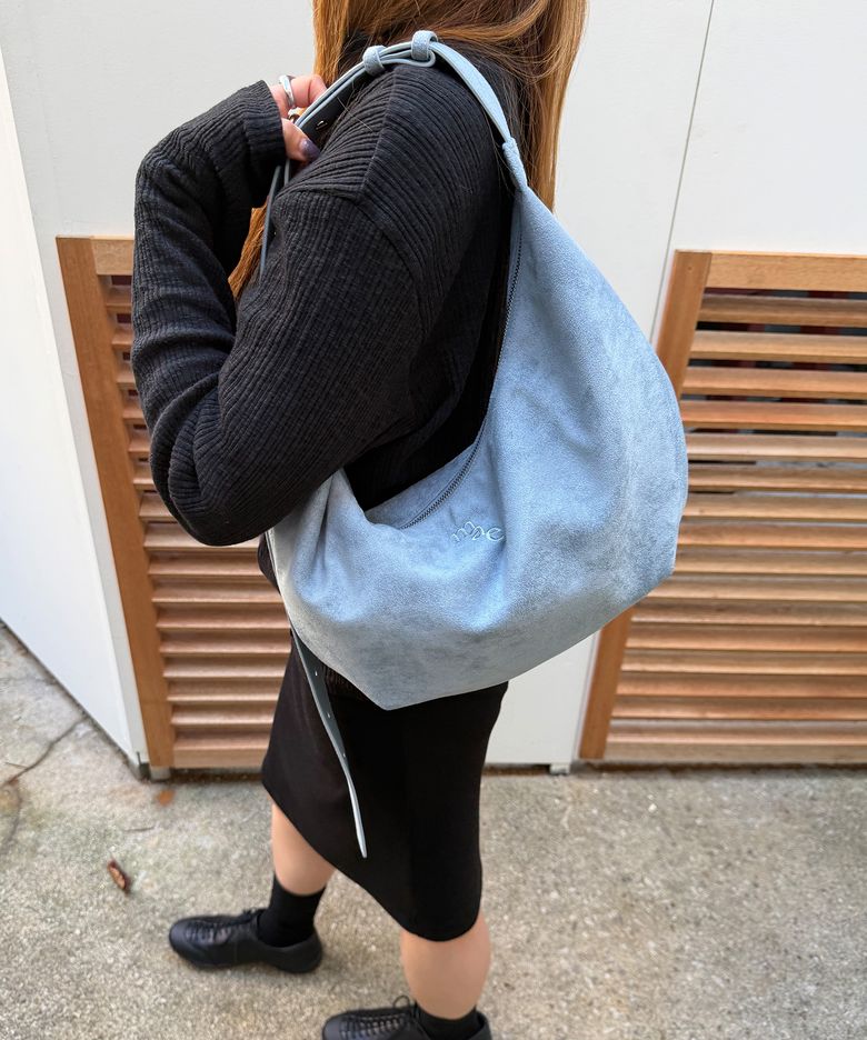 Becoming Suede Bag _ Pastel Blue
