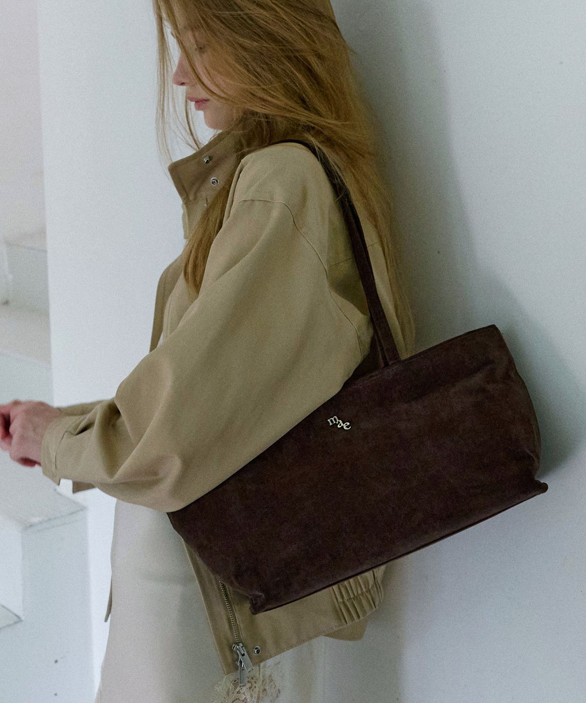 무쿠앤에보니(MUCU AND EBONY) Near Dear Suede Bag _ Brown