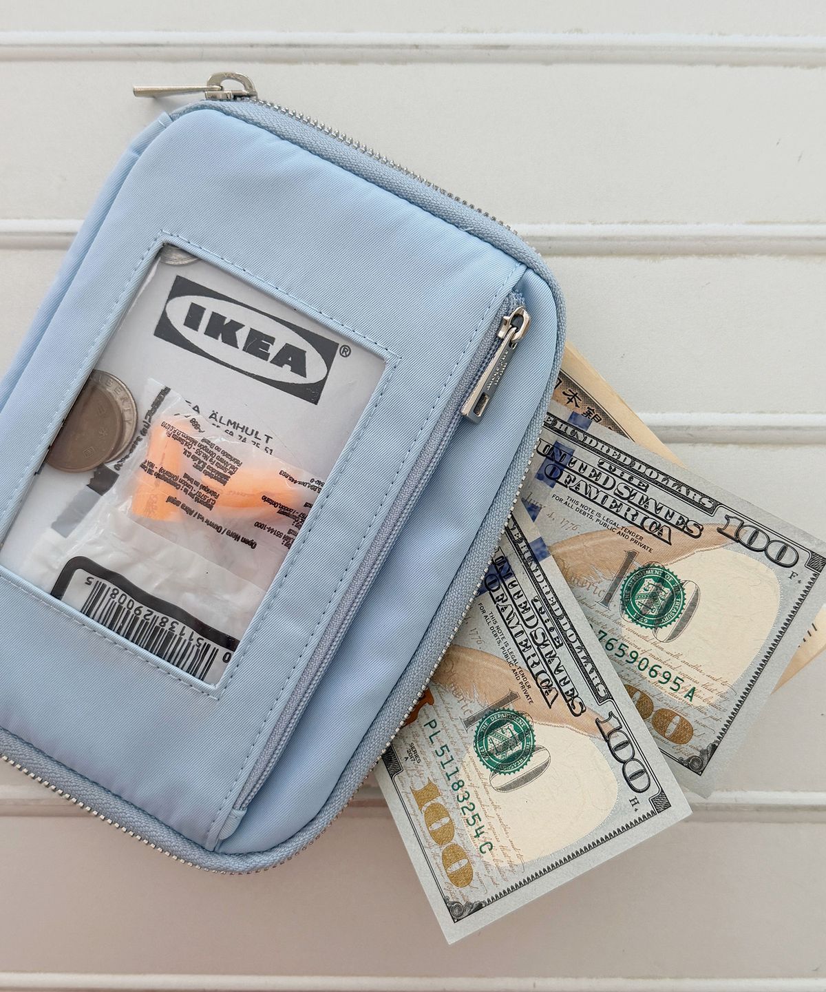 무쿠앤에보니(MUCU AND EBONY) m.a.e Travel Wallet _ Light Blue