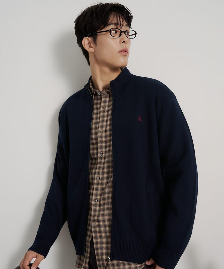 [Essential] 풀집업 카디건  네이비