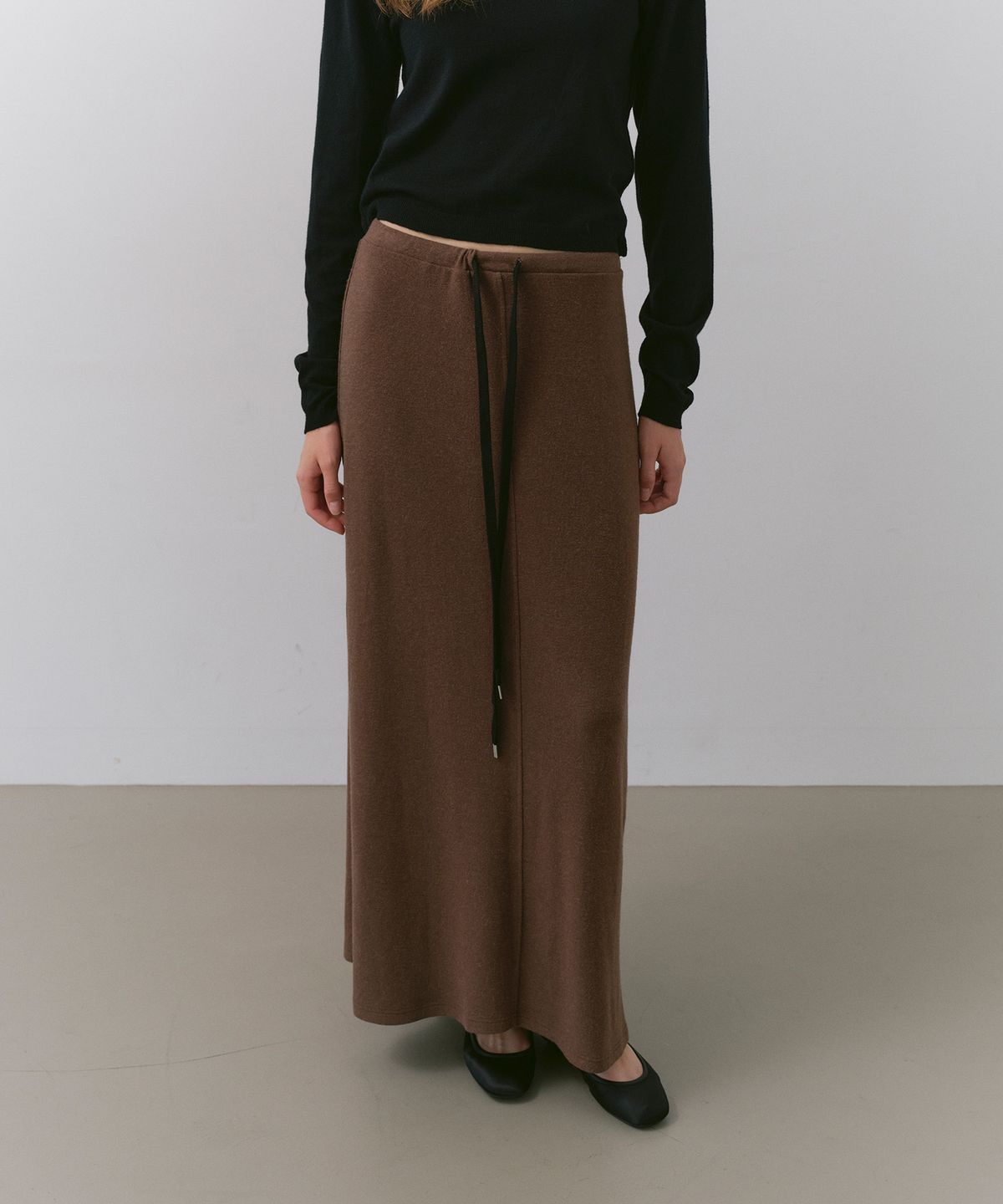 카셀(CACELE) [가을버전] EASY RELAXED LONG SKIRT, BROWN