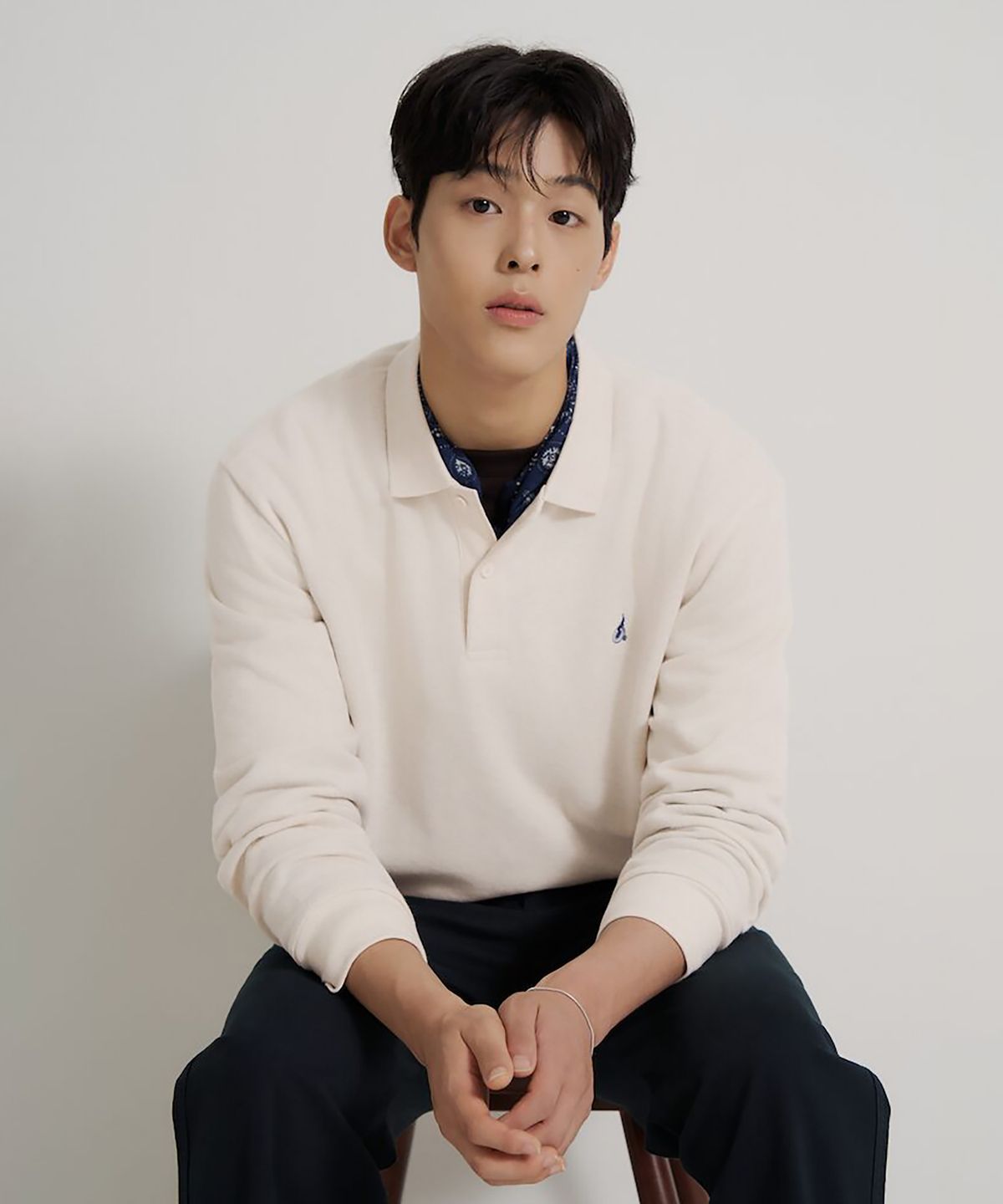 빈폴 멘(BEANPOLE MEN) [Essential] 소프트 더블 저지 칼라넥 티셔츠  아이보리