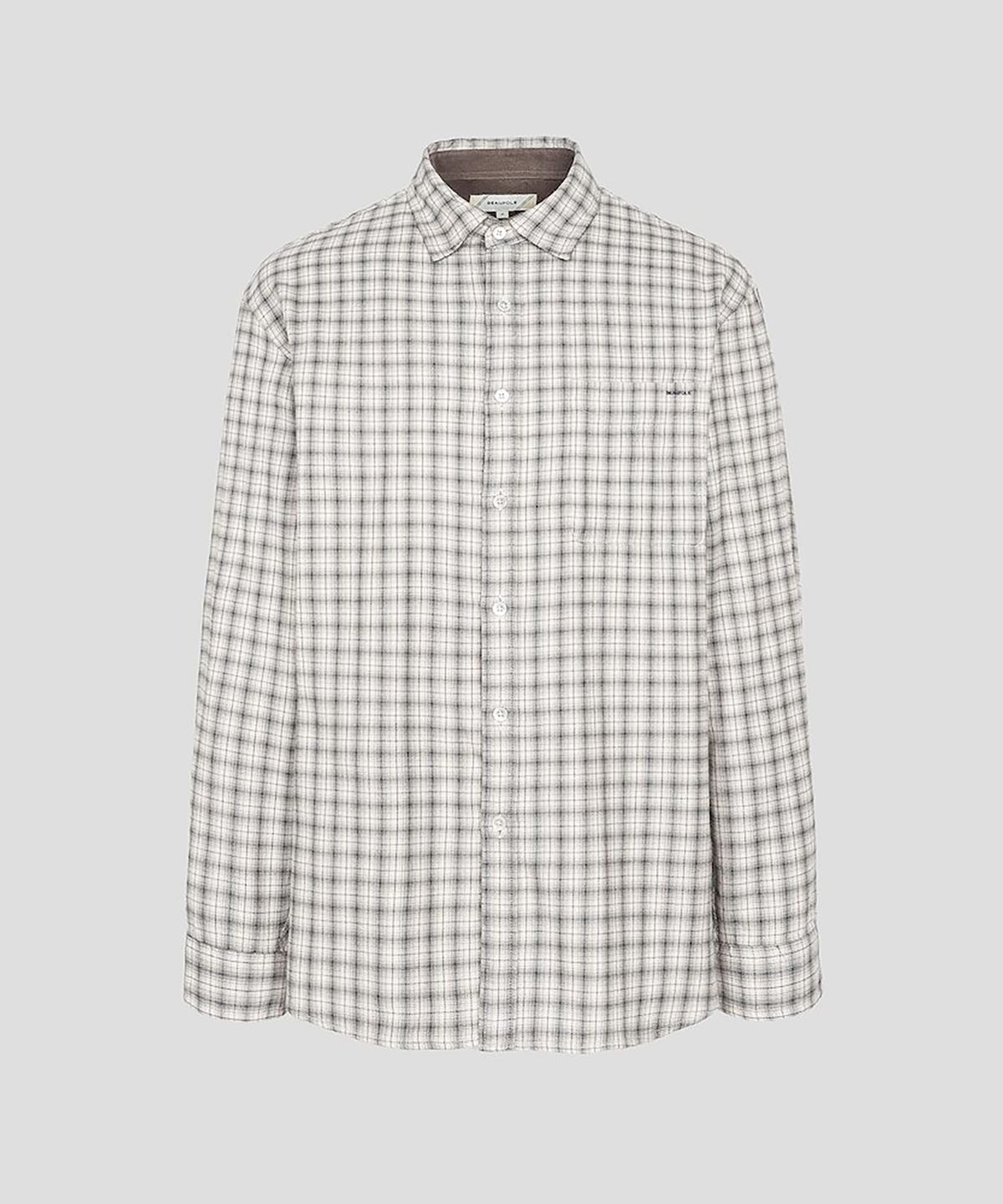 빈폴 멘(BEANPOLE MEN) 브러쉬드 스몰 옴브레 체크 셔츠  그레이
