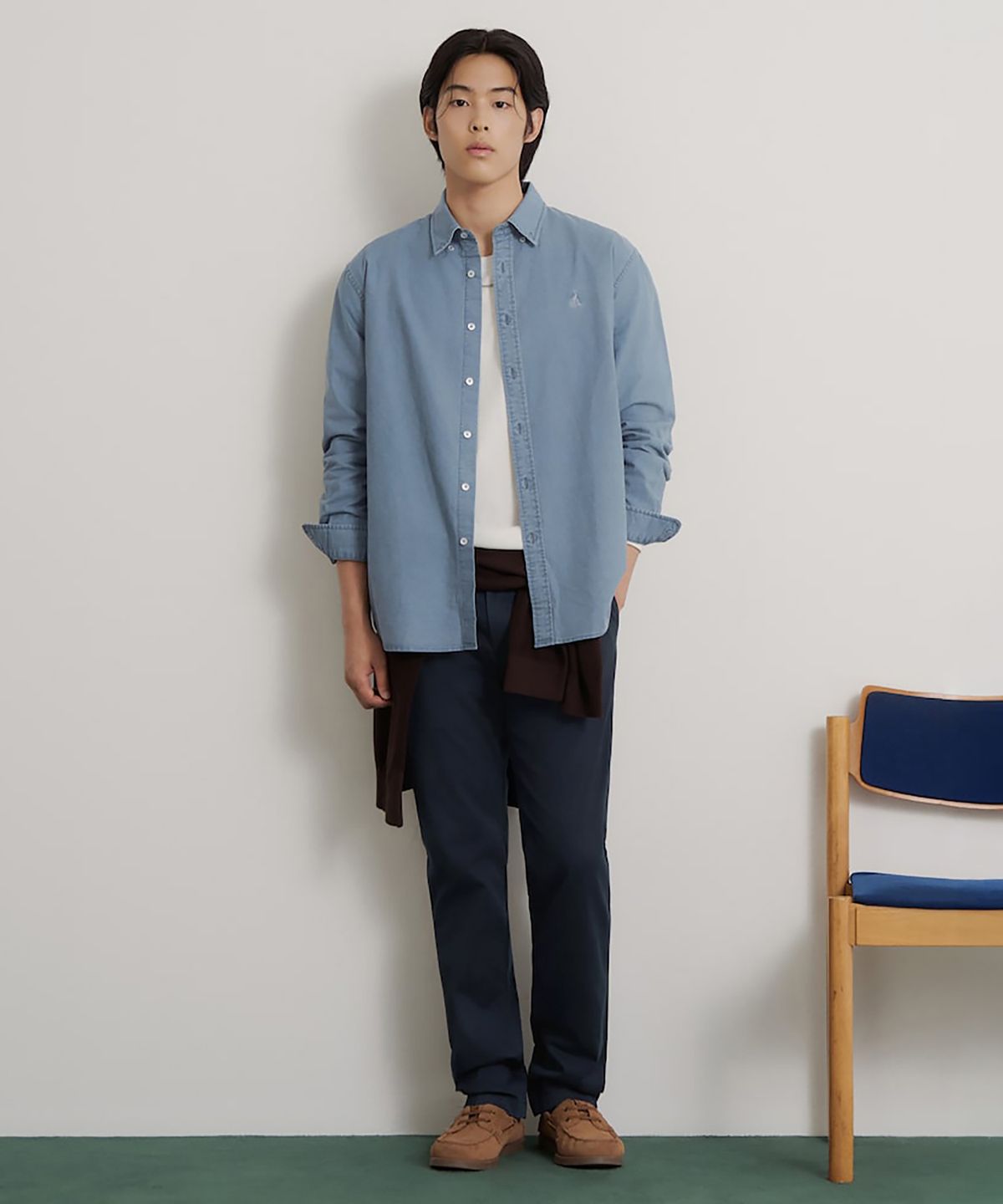 빈폴 멘(BEANPOLE MEN) [Essential] 클래식핏 치노 팬츠  네이비