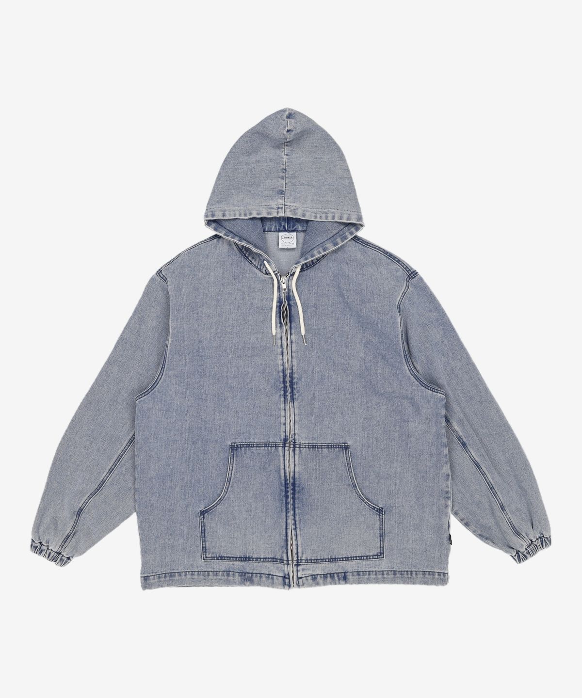 미니멀프로젝트(MINIMALPROJECT) 오버핏 스톤워싱 데님 후드 집업 자켓 MDJ103 [LIGHT BLUE] L