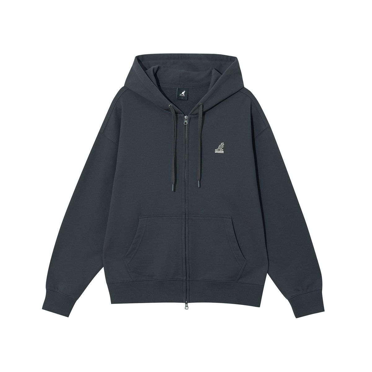 캉골(KANGOL) 오버사이즈 후드 집업 5148 차콜