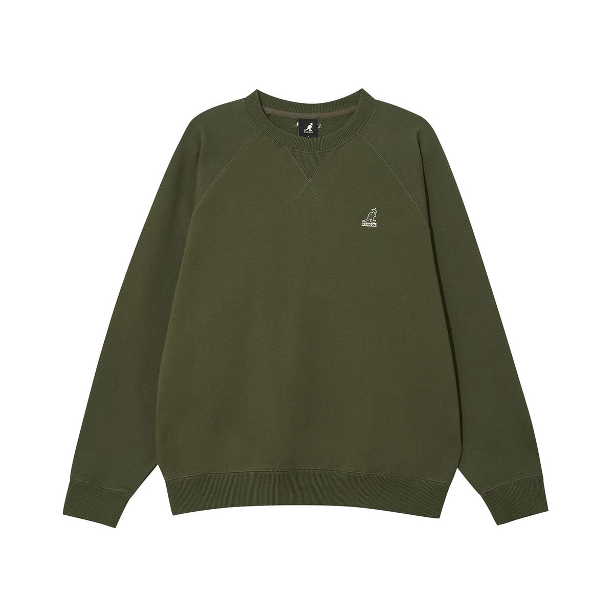 캉골(KANGOL) 오버사이즈 래글런 스웨트셔츠 1815 카키