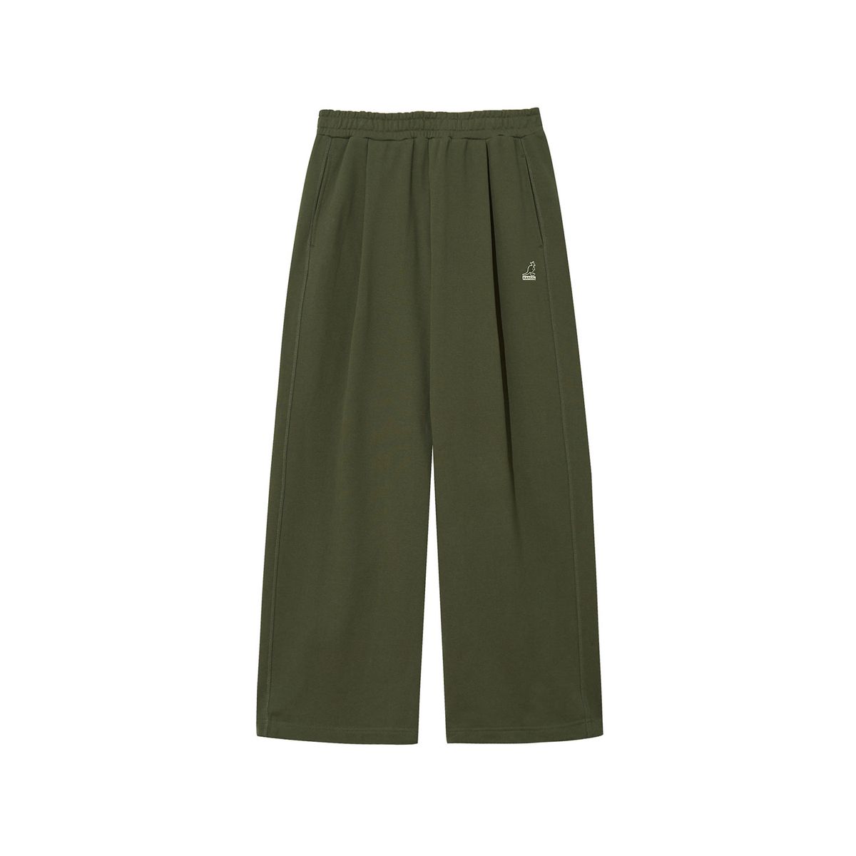 캉골(KANGOL) 오버사이즈 원턱 스웨트팬츠 4579 카키